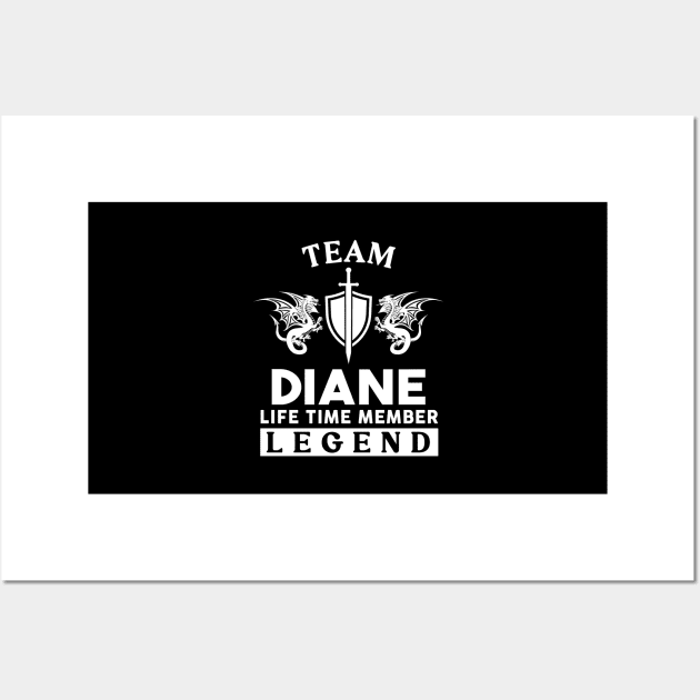 Diane Name T Shirt - Diane Life Time Member Legend Gift Item Tee Wall Art by unendurableslemp118